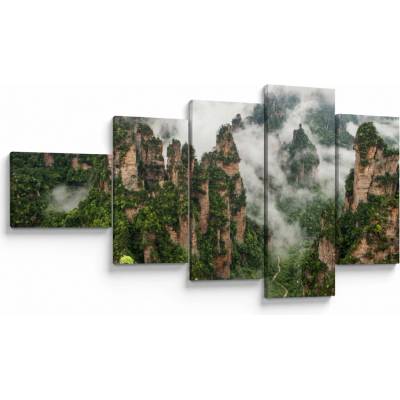 Obraz - Zhangjiajie National Park, Čína, pětidílný 110x60 cm