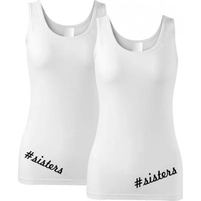 Povidlo cz tílka pro kamarádky Hashtag sisters Bílá – Hledejceny.cz