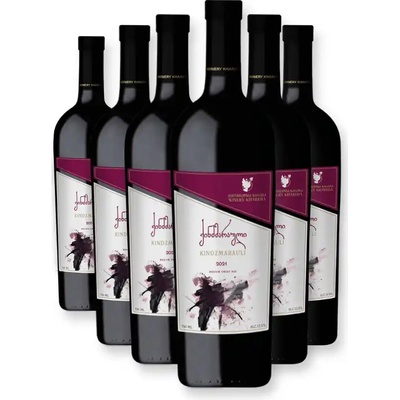 Khareba Kindzmarauli červené polosladké víno 12,5% 6 x 0,75 l (holá láhev)