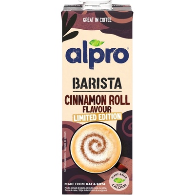 Alpro Barista Ovesno-sójový nápoj s příchutí skořicové rolky 1 l