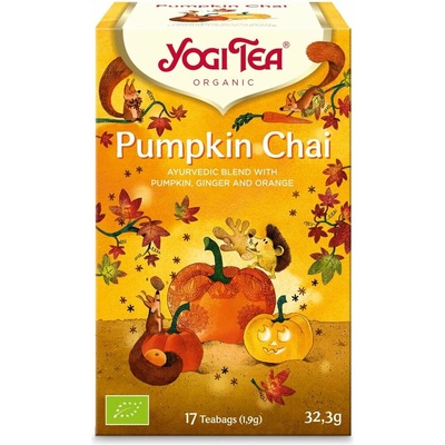 Yogi Tea Pumpkin Chai organic tekvicový čaj so škoricou a pomarančom 17 x 2 g