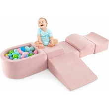 Costway XXL penové stavebné bloky s bazénikom Pink