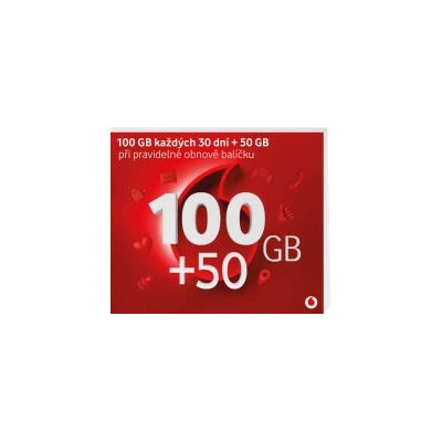 Vodafone SIM Předplacená karta GIGA 100GB + 50GB