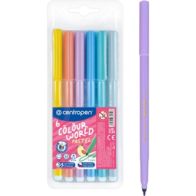 Centropen 7550 sada 6 ks pastelových barev