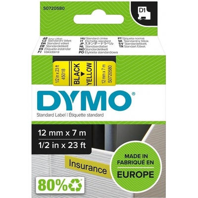 Dymo D1 45018 S0720730 žltá/čierna 12 mm