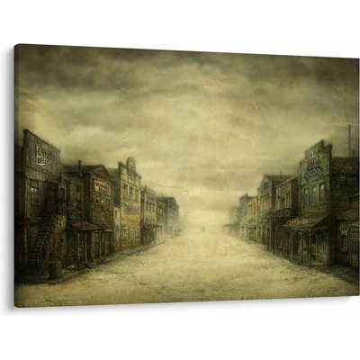 Obraz westernového mestečka, jednodielne 100x70 cm