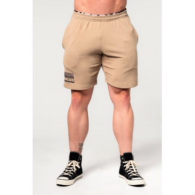 Nebbia pánské šortky Gym Sweatshorts GYM BRO Light Brown