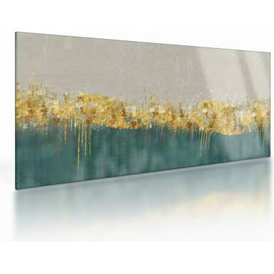 Sklenený obraz - Textúra so zlatým dekorom, jednodielne 100x50 cm na skle