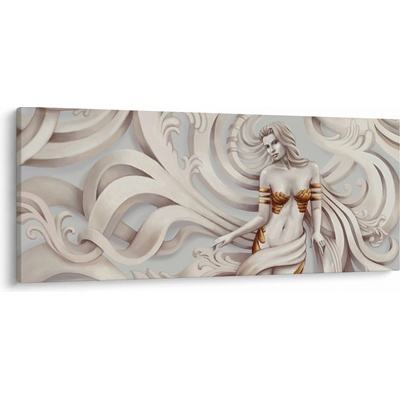 Obraz bohyne s florálnym motívom, jednodielne 120x50 cm
