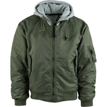 US letecká bunda Fostex MA1 Hooded Bomber olivová