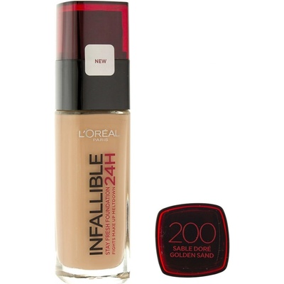 L'Oréal Paris Infallible Brush Ultra Long Wear Foundation Tekutý make-up 200 golden Sand SPF19 25 ml