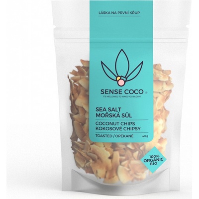 Sense COCO Kokosové chipsy s mořskou solí BIO 40 g
