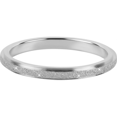 Troli Oceľový trblietavý prsteň KR 01 Silver