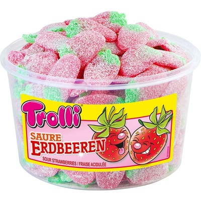 Trolli Sauer Erdbeeren kyselé jahody želé bonbony 1200 g