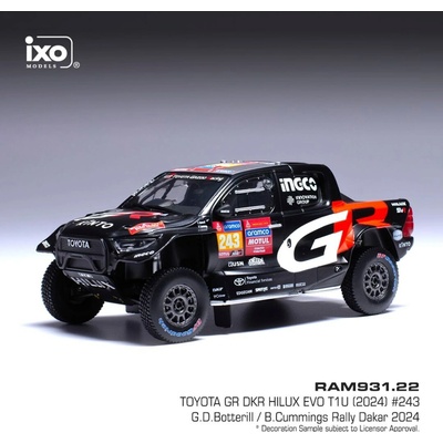 IXO Toyota GR DKR Hilux EVO T1U Rally Dakar 2024 206 Moraes Monleon 1:43