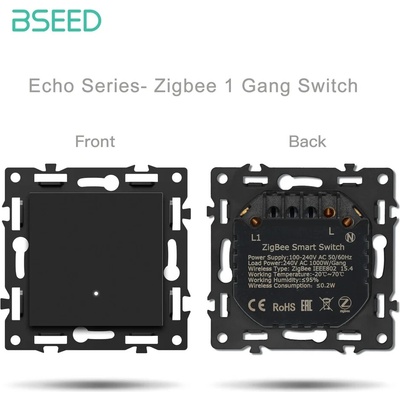 BSEED Smart Zigbee svetelný vypínač - Echo Click Čierna 1
