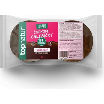 Topnatur Slim&fit Čočkové chlebíčky v nízkosacharidové mléčné polevě 70 g
