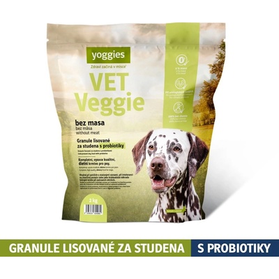 Yoggies VET Veggie bez mäsa lisované za studena s probiotikami 2 kg