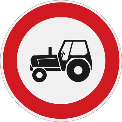 Dopravní značka B6 Zákaz vjezdu traktorů