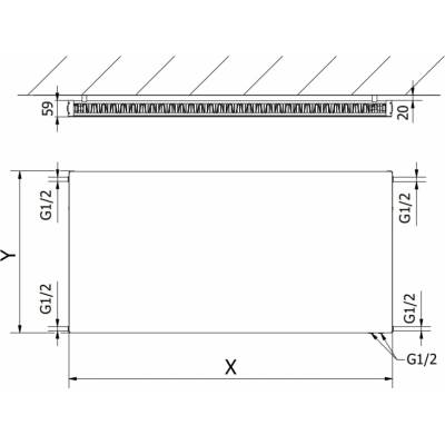 Mexen CVF11 W611F-050-100-00 500 mm x 1000 mm