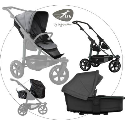 TFK Kombinovaný mono3air+ combi pushchair+ seat korba combi+ podvozek+sportovní sezení a pláštěnka grey 2026