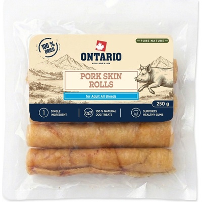 Ontario Pure Nature vepřová kůže rolka sušená 250 g