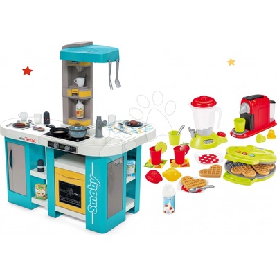 Smoby Set kuchynka elektronická Tefal Studio 360° XL Bubble a vaflovač 100 % Chef s mixérom a kávovarom