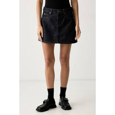 adidas Originals sukňa rifľová KQ6486 tmavomodrá