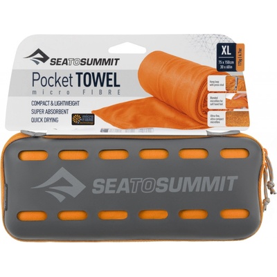 SEA TO SUMMIT Ručník POCKET XL 75x150 Oranžová