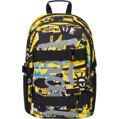 Baagl batoh Skate Street art čierna 25 l