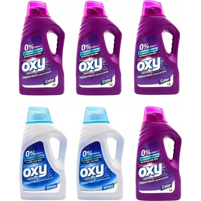 OXY Spotless Mix White a Color tekutý odstraňovač skvrn 6 x 1,5 l