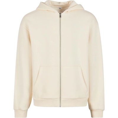 Build Your Brand mikina na zip Fluffy Světle písková