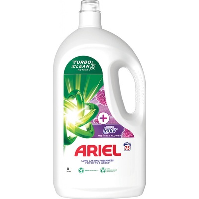 Ariel +Touch of Lenor Amethyst Flower tekutý prací prostriedok 3,75 l 75 PD