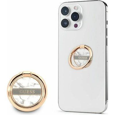 Pouzdro Guess Ring stand 4G zlaté & bílé