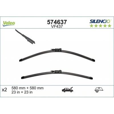 Valeo Silencio Flat Blade set 580+580 mm VA 574637