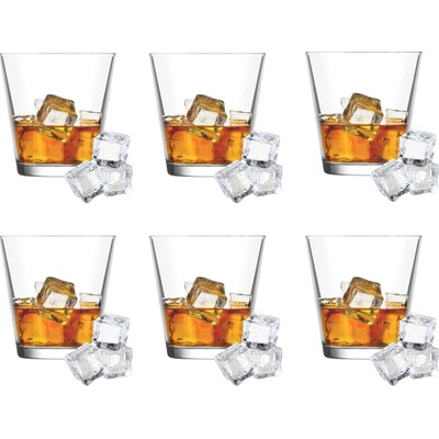 LAV Sklenený pohár WHISKEY 6ks 8,8x8,5 cm 255 ml