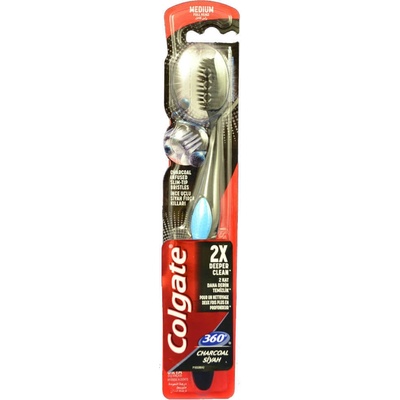 Colgate 360° zubní kartáček Charcoal Black Medium