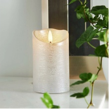 Eglo 411502 - LED Sviečka FLAMME RUSTIC LED/2xAA strieborná EG411502
