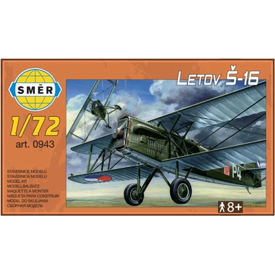 Směr Model Letov Š16 21x12 9 cm v krabici 25x14 5x4 5cm 1:72