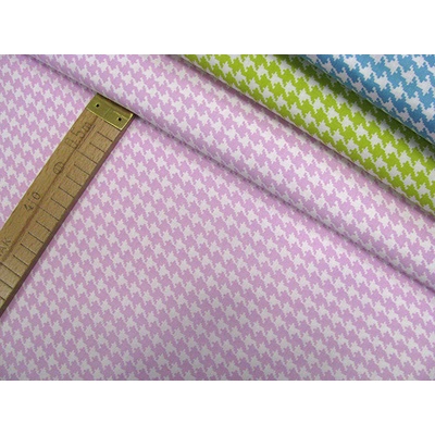 Kohoutí stopa - 3 barvy - ŠÍŘE 160CM Látky: 2. Růžovo-fialová