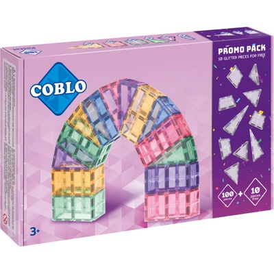 COBLO Magnetická stavebnice 100 ks Pastel