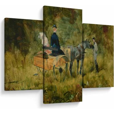 Obraz - Henri de Toulouse-Lautrec, The Trap, reprodukcia, trojdielne 90x60 cm