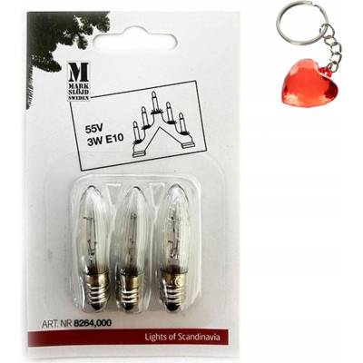 Markslöjd 8264 SADA 3x Priemyselná vianočná žiarovka TOPPLAMPA E10/3W/55V ML0870