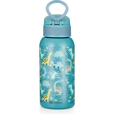 Petite & Mars Fľaša nerezová termo s náustkom 500 ml Dino Park 36m+