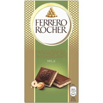 Ferrero Rocher mliečna plnená lieskové oriešky makadamové orechy 90 g