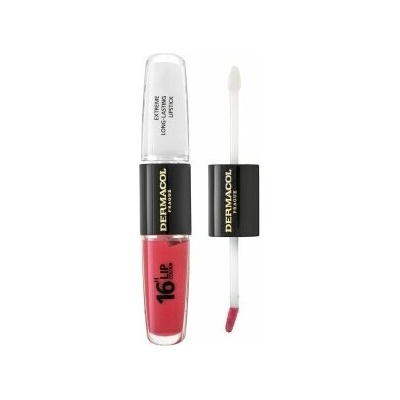 Dermacol 16H Lip Colour Extreme Long-Lasting Lipstick dlhotrvajúca dvojfázová farba a lesk na pery No. 16 8 ml