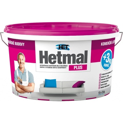 HETMAL PLUS disperzní malířská barva 25kg
