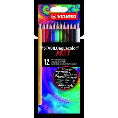 STABILO Pastelky akvarelové STABILOaquacolor, 12 ks ARTY