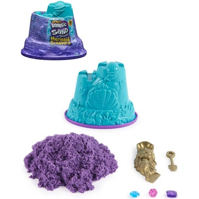 SPIN MASTER Kinetic Sand Poklad mořské panny třpytivý písek s diamanty 3 barvy