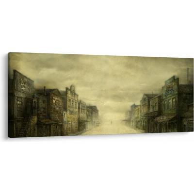 Obraz westernového městečka, jednodílný 120x50 cm
